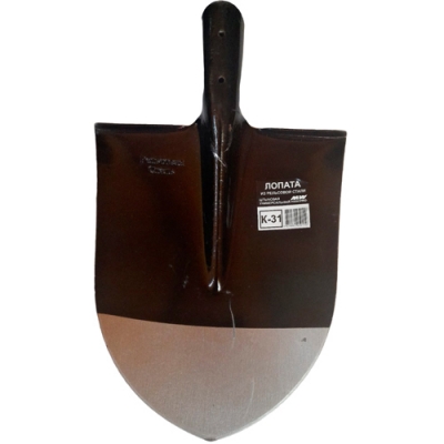 Лопата штыковая универсальная рельсовая сталь черно-серая К-31 серия ПРОФИ