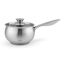LR03-22 Сотейник нерж. LARA ТОКИО <2,3л> 16см - капсул индукц. дно, крышка со стекл вставкой