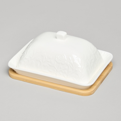 Масленка lefard "Meadow" на дер. подставке 17*12,5*8 см 587-241