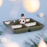 Менажница 4 секции коллекция "Christmas gift" 19*19*9,5 см 230-535 230-535