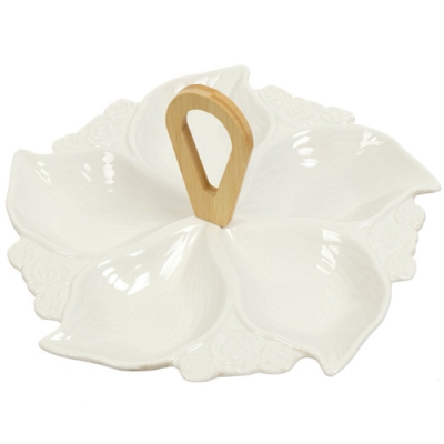 Менажница керамика, 29х29х3.5 см, 5 секций, Y4-5360 (411834)