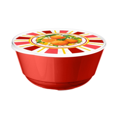 Миска Bergamo Homver 2л с крышкой с декором Сицилия 1352