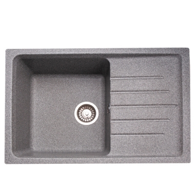Мойка GranAlliance G-41 (745х490мм) графит с сифоном