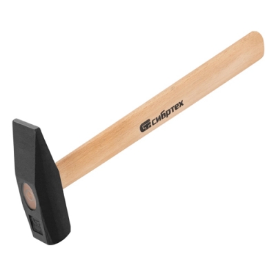 Молоток слесарный, 600 г, квадратный боек, деревянная рукоятка// Сибртех арт.10219