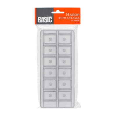 Набор форм для льда пластиковых, 12 ячеек, 2 шт, 20*9 см BASIC Marmiton /150/30 17656 Набор форм для льда пластиковых, 12 ячеек, 2 шт, 20*9 см BASIC Marmiton /150/30 17656