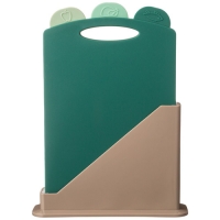 Набор разделочных досок из 3 шт+подставка 24*7.8*17cm цвет: зеленый 671-508