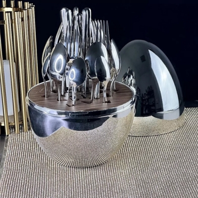 Набор столовых приборов 24пр. на подставке в под.уп.(х4)Металл арт.197-034