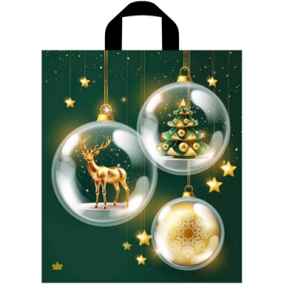 Пакет с петлевой ручкой 43.5х38см (35) (Изумрудный блеск) НГ Тико ПТЛ61305