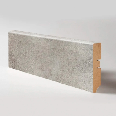 Плинтус напольный МДФ "Абсолют" А-1 Бетон серый (2070 х 80 х 16мм, 10 шт/упак)