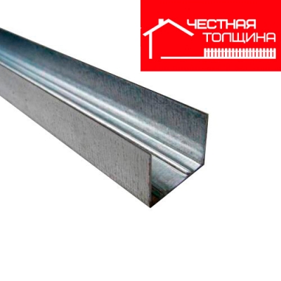 Профиль для гипсокартона Честная толщина оцинкованный ПН 28/27 (3м / 0,6мм) (24шт/уп, 672п) г.Пенза