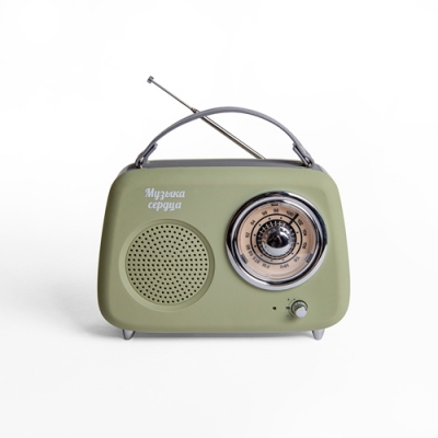 Радиоприемник "БЗРП Fresh РП-342", УКВ 87,5-108МГц,цвет оливковый,DC5В,акб,BT/USB/AUX
