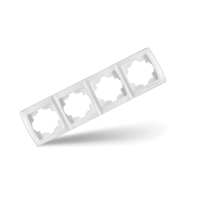 Рамка четырехместная горизонтальная "UNIVersal" серия "Маргарита" (еврослот) (E2331)