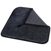 Салфетка из микрофибры Рыжий кот двухсторонняя (гладкая+ворс) 30х30см, 500 гp/м2, темно-серый 109829