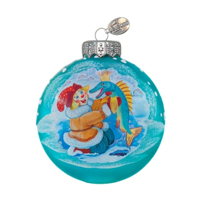 Шар "Емеля и щука", 80 мм., в подарочной упаковке