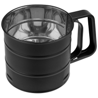 Сито-кружка для просеивания муки FORNATA, цвет: черный, 10,5*9,5 см арт.108287