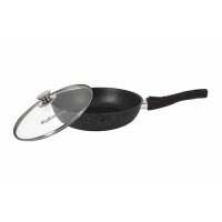 Сковорода 280/65мм со съемной ручкой, со стеклянной крышкой, АП (темный мрамор) "Kukmara" Сковорода 280/65мм со съемной ручкой, со стеклянной крышкой, АП (темный мрамор) "Kukmara"