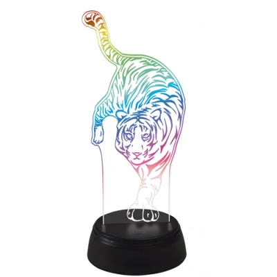 Светильник декоративный с эффектом 3D «Тигр» ULI-M506 RGB/3AA TIGER/BLACK UL-00008401