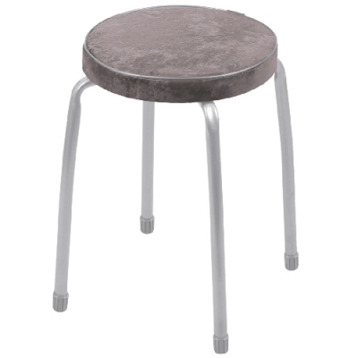 Табурет Nika Фабрик-2 б/об на 4-х опорах (круглое сидение диаметр 320) ткань велюр какао ТФ02-В/К