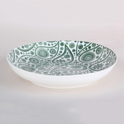 Тарелка глубокая 510мл/17см, Paisley зеленый DS2202S7G