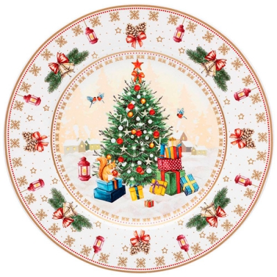 Тарелка закусочная lefard "Елка" 20,5 см 85-1707 Тарелка закусочная lefard "Елка" 20,5 см 85-1707