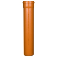 Труба канализационная наружняя TEBO SN4 110x3,4х1500 (рыжая) RU-TB ПП