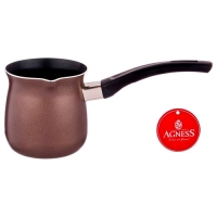 Турка agness "Шоколад" с антипригарным покрытием 450 мл без упаковки 906-245