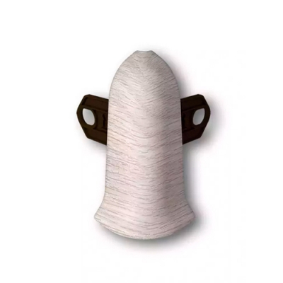 Угол наружний (внешний) с крепежом для плинтуса "Идеал Классик" (55 ММ) 251 Ясень