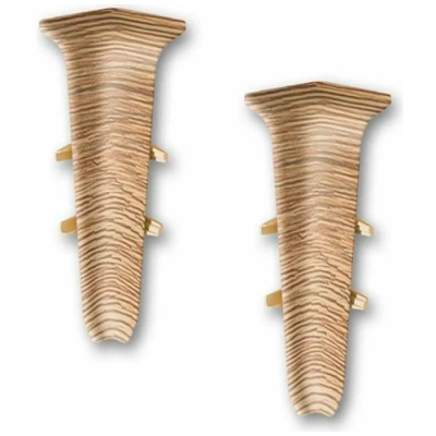 Угол внутренний для плинтуса 70мм "Деконика", 221 Дуб янтарный