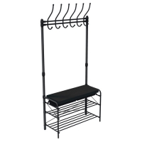 Вешалка напольная в прихожую ВПШ2/Ч-К черный/мат.черный Вешалка напольная в прихожую ВПШ2/Ч-К черный/мат.черный