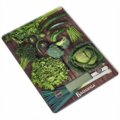 Весы настольные электронные ВАСИЛИСА ВА-019 "Овощная лавка" : 5 кг, стекло (24)