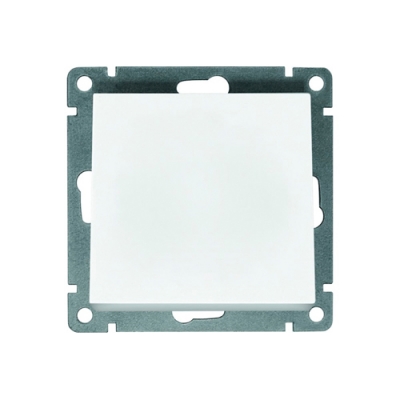 Выключатель одноклавишный "UNIVersal" серия "Афина", с/у, 10А, 220В, белый (еврослот) A0021