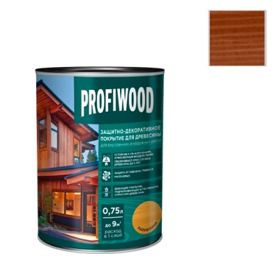 Защитно-декоративное покрытие для древесины PROFIWOOD Тик (0,7кг.)