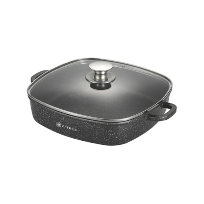 Жаровня ZEIDAN Z-501040 4,5 л с крышкой Black