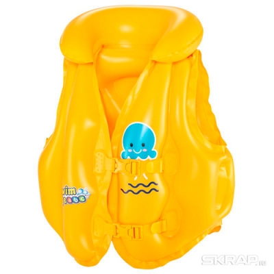 Жилет для плавания надувной детский Swim Safe, ступень B, 51*46 см 32034 Bestway арт.030842
