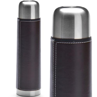 27605 Термос 1л нерж/сталь в кожан.чех MB(х24) MAYER & BOCH