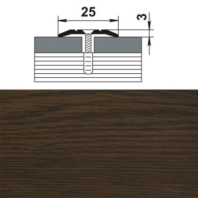 Профиль стыкоперекрывающий ПС 01.1350.091 дуб темный