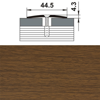 Профиль стыкоперекрывающий ПС 04. 1350.088 орех
