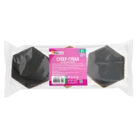 Губка "СУПЕР", PATERRA, универсальная, с ретикулированным пенополиуретаном, 6-тигранник малый, 3 шт. Губка "СУПЕР", PATERRA, универсальная, с ретикулированным пенополиуретаном, 6-тигранник малый, 3 шт.