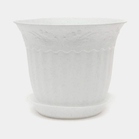 Кашпо для комн.растений "Дубок" 5,0л d=250 мм белый г.Нижнекамск