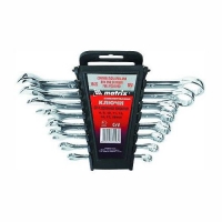 Набор ключей комбинированных, 8-17мм, CrV, 6шт, матовый хром MATRIX 15404