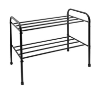 Подставка для обуви - 2 полки 65 см арт.ПО262 цв.Чёрный