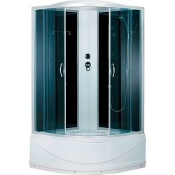 Душевая кабина ERLIT ER3509ТP-C2-RUS 90*90*215 с крышей, высокий поддон, тонированное стекло, Россия