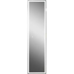 Зеркало-шкаф Континент "Эклипс" Led 400х1600 с сенсором и светодиодной подсветкой, ЧЕРНЫЙ