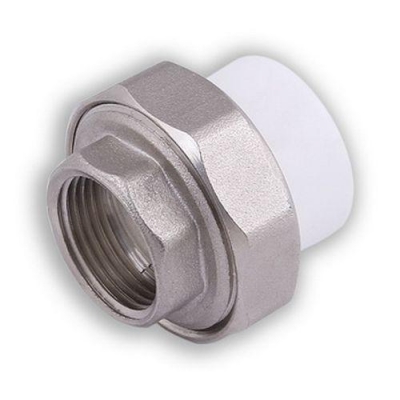 Муфта комб.разъём (американка) с внутр. резьбой 50х1 1/2 (25/5) (Valfex) БЕЛАЯ