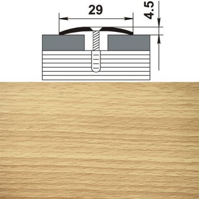 Профиль стыкоперекрывающий ПС 04-1. 1350.083н бук натуральный