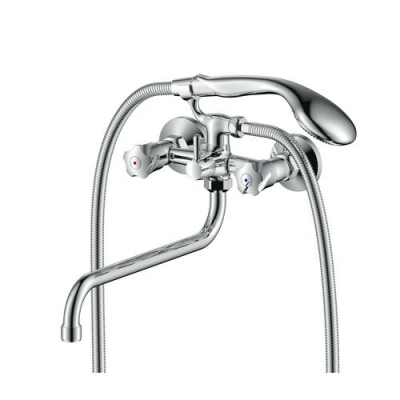 Смеситель для ванны и умывальника ARGO LUCH, двухручковый,1/2, резина 101 LUCH