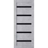 Дверь Эк шпон ТЕХНО-ЛАЙТ-5 700 ост.чер. Бетон Серый