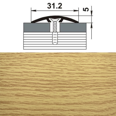 Профиль стыкоперекрывающий ПС 04-2. 900.082 дуб светлый