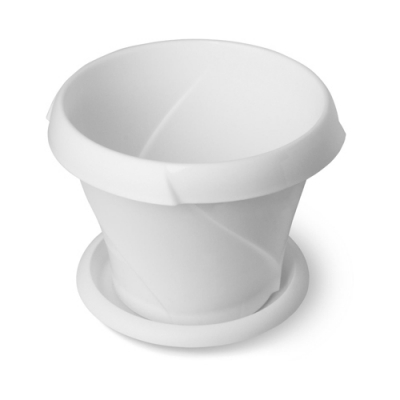 Кашпо "Флориана" с поддонником 9,2л Д315 белый С388 г.Барнаул