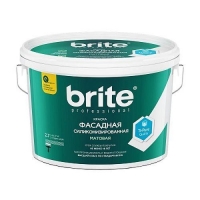 Краска BRITE PROFESSIONAL фасадная силиконизированная матовая база А 2,7 л.